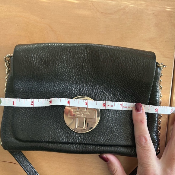 Kate Spade Black Crossbody Bag | Pebbled Leather | Gold Chain - Picture 2 of 5